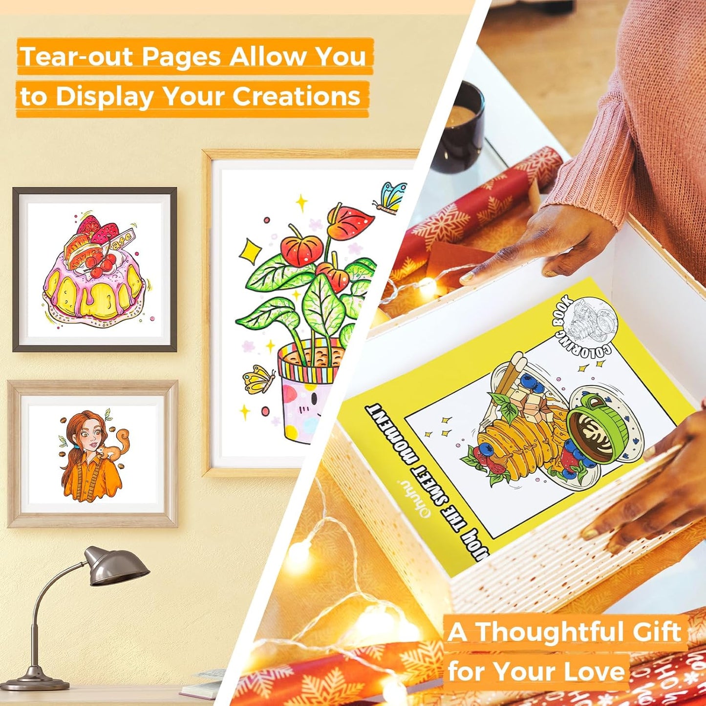 Ohuhu Double-Sided Bleedproof Colouring Book - Enjoy the Sweet Moment