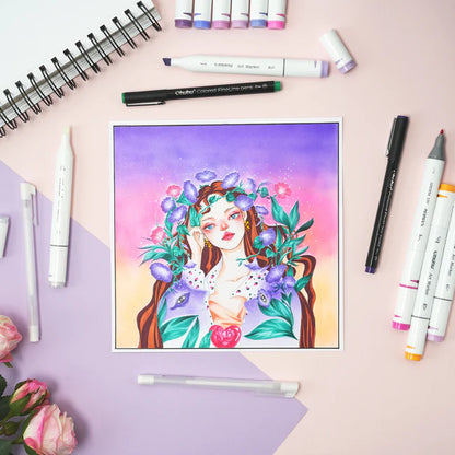 Ohuhu Oahu 160 Colours Dual Tips Alcohol Art Markers, Fine & Chisel