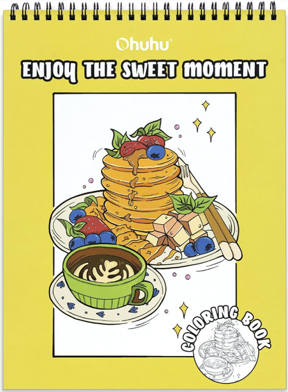 Ohuhu Double-Sided Bleedproof Colouring Book - Enjoy the Sweet Moment